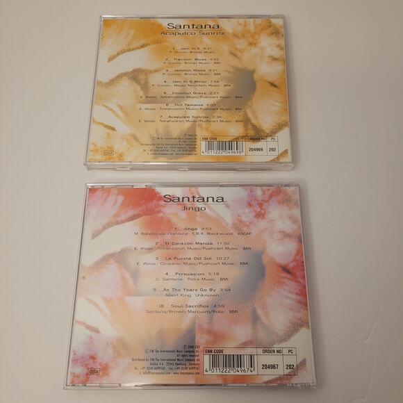 Santana Lot Of 2 CD's Acapulco Sunrise/Jingo Pre-Owned 2000 - Picture 3 of 11